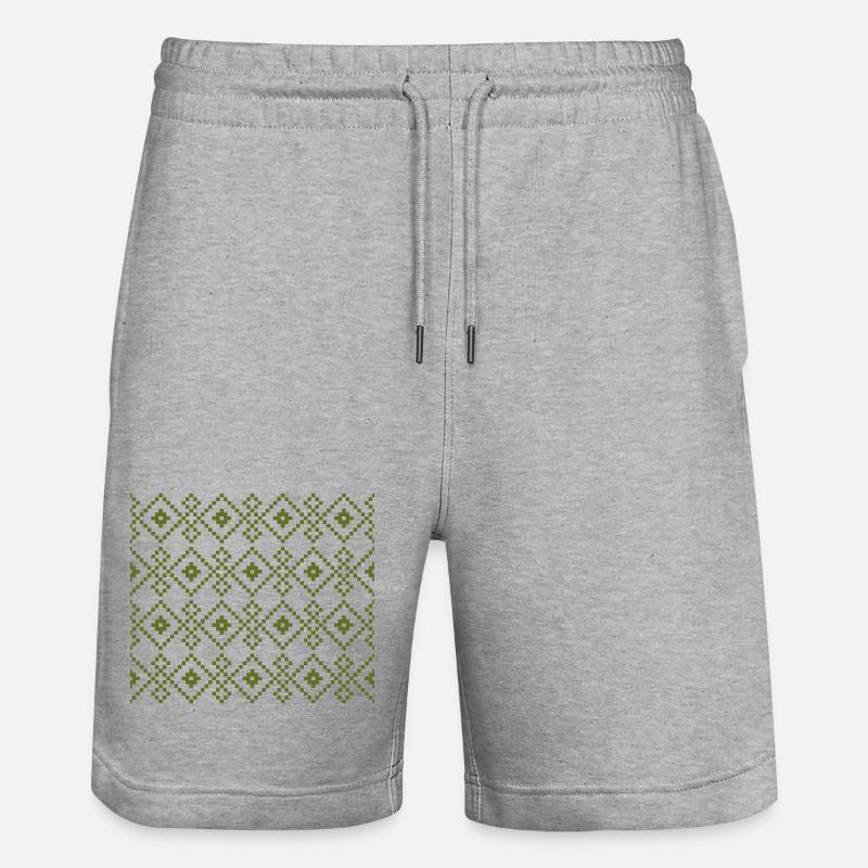 Pull uni de Noël (vert) - Short de jogging bio TRAINER Stanley/Stella unisexe - gris chiné