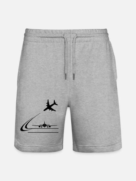 Atterrissage d’aéronefs - Short de jogging bio TRAINER Stanley/Stella unisexe - gris chiné
