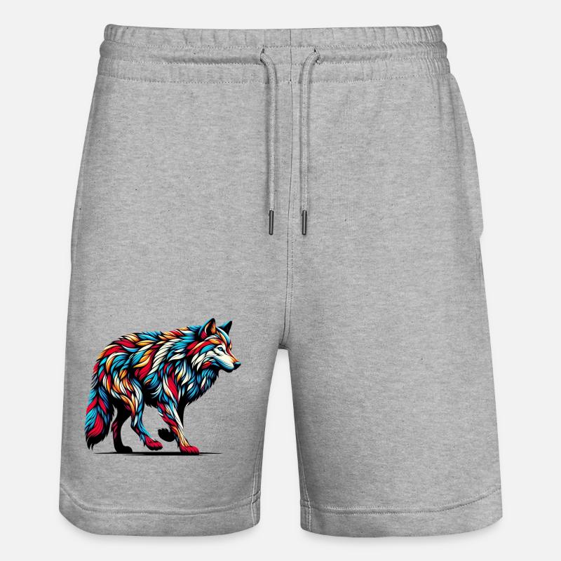 Wolf - Stanley/Stella Unisex Bio Joggingshorts Trainer  - Grau meliert