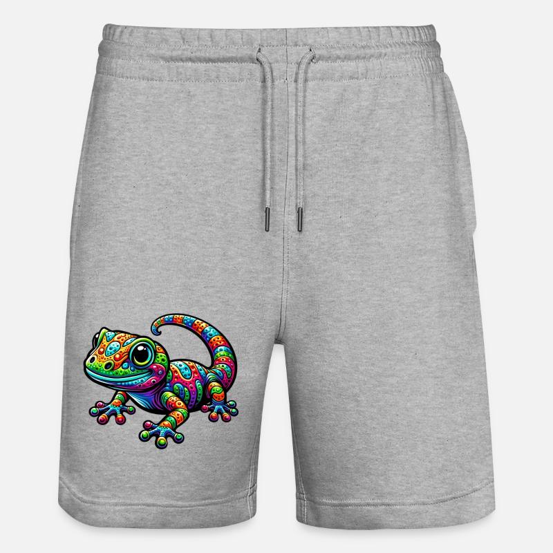 Gecko - Stanley/Stella Unisex Bio Joggingshorts Trainer  - Grau meliert