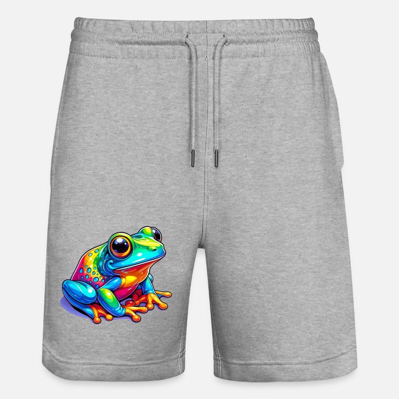 Grenouille - Short de jogging bio TRAINER Stanley/Stella unisexe - gris chiné