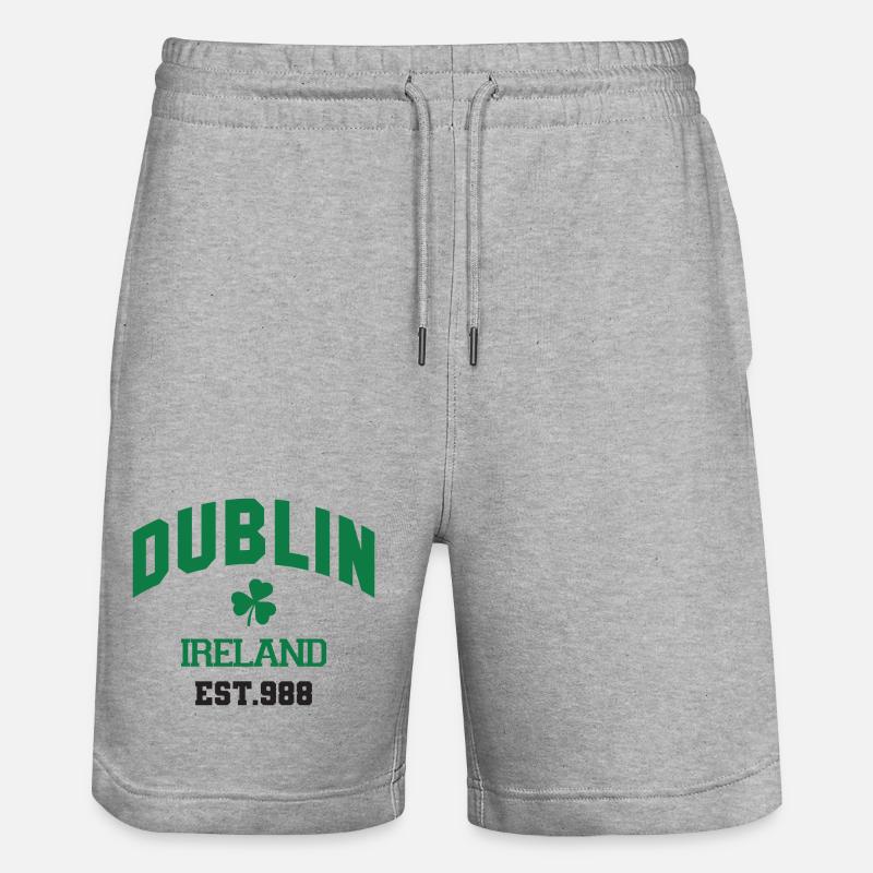 Dublino - Irlanda - Pantaloncini da jogger ecologici unisex Trainer di Stanley/Stella - grigio melange
