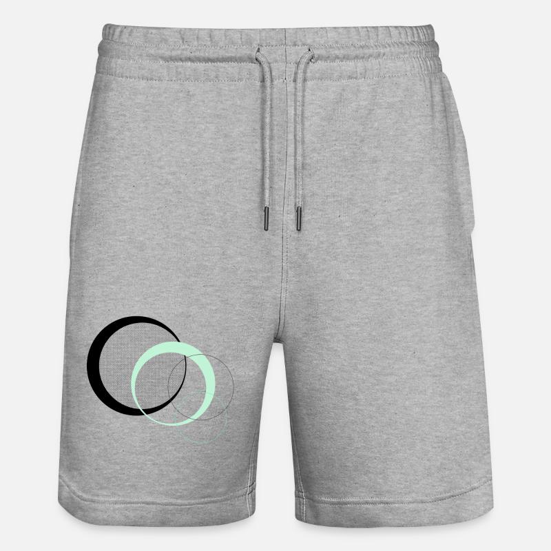 Cercles cosmiques - Short de jogging bio TRAINER Stanley/Stella unisexe - gris chiné