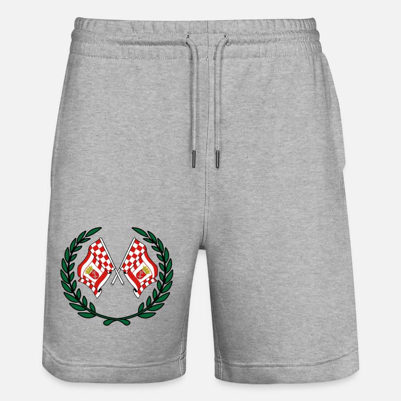 Drapeaux Brême couronne de laurier - Short de jogging bio TRAINER Stanley/Stella unisexe - gris chiné