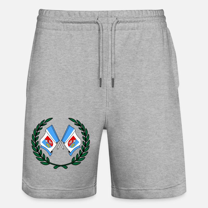 Drapeaux Couronne de laurier Subcarpathia - Short de jogging bio TRAINER Stanley/Stella unisexe - gris chiné
