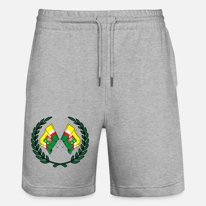 Drapeaux Couronne de laurier Lubusz - Short de jogging bio TRAINER Stanley/Stella unisexe - gris chiné