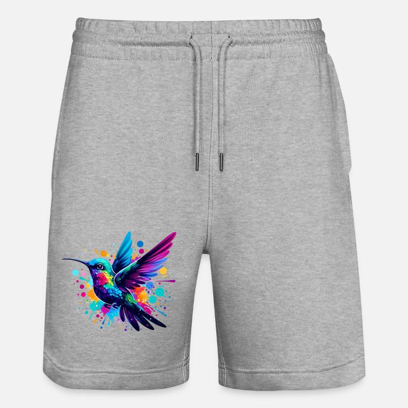 Kolibri - Stanley/Stella Unisex Bio Joggingshorts Trainer  - Grau meliert