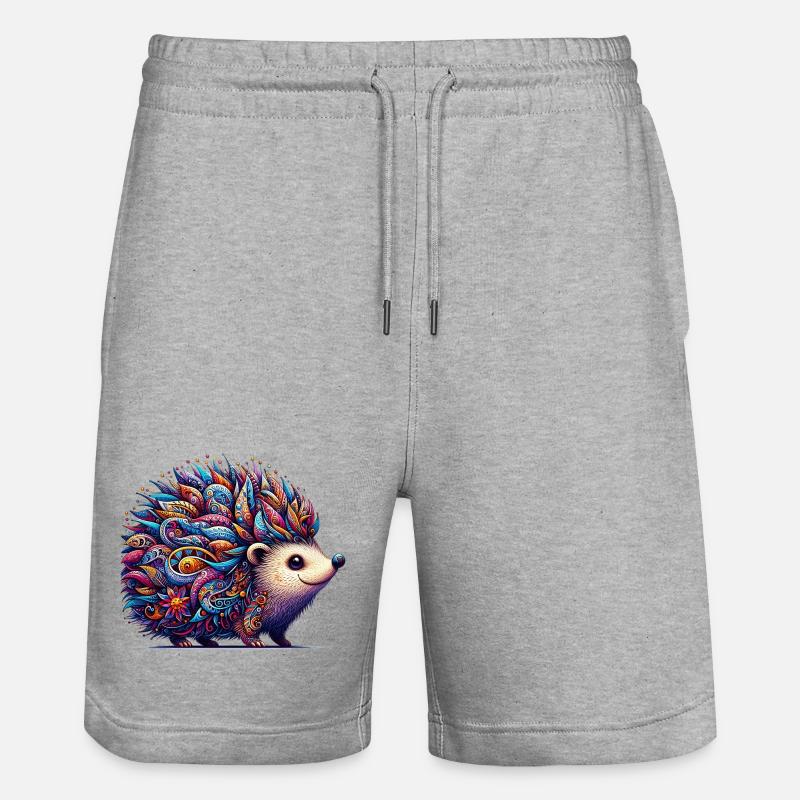 Igel - Stanley/Stella Unisex Bio Joggingshorts Trainer  - Grau meliert