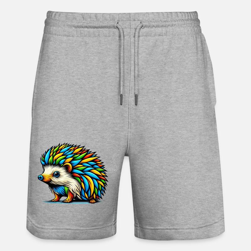 Igel - Stanley/Stella Unisex Bio Joggingshorts Trainer  - Grau meliert