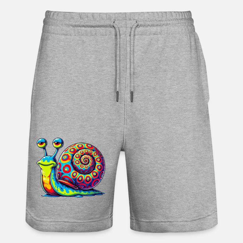 Snail - Stanley/Stella Trainer Unisex Organic Jogging Shorts - heather grey