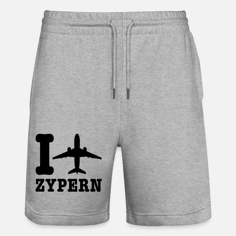 Vacances Chypre - Short de jogging bio TRAINER Stanley/Stella unisexe - gris chiné