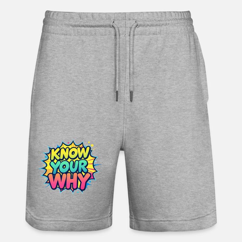 Know Your Why - Stanley/Stella Unisex Bio Joggingshorts Trainer  - Grau meliert