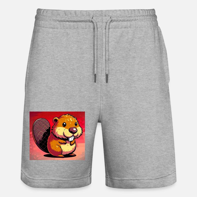 castor - Short de jogging bio TRAINER Stanley/Stella unisexe - gris chiné