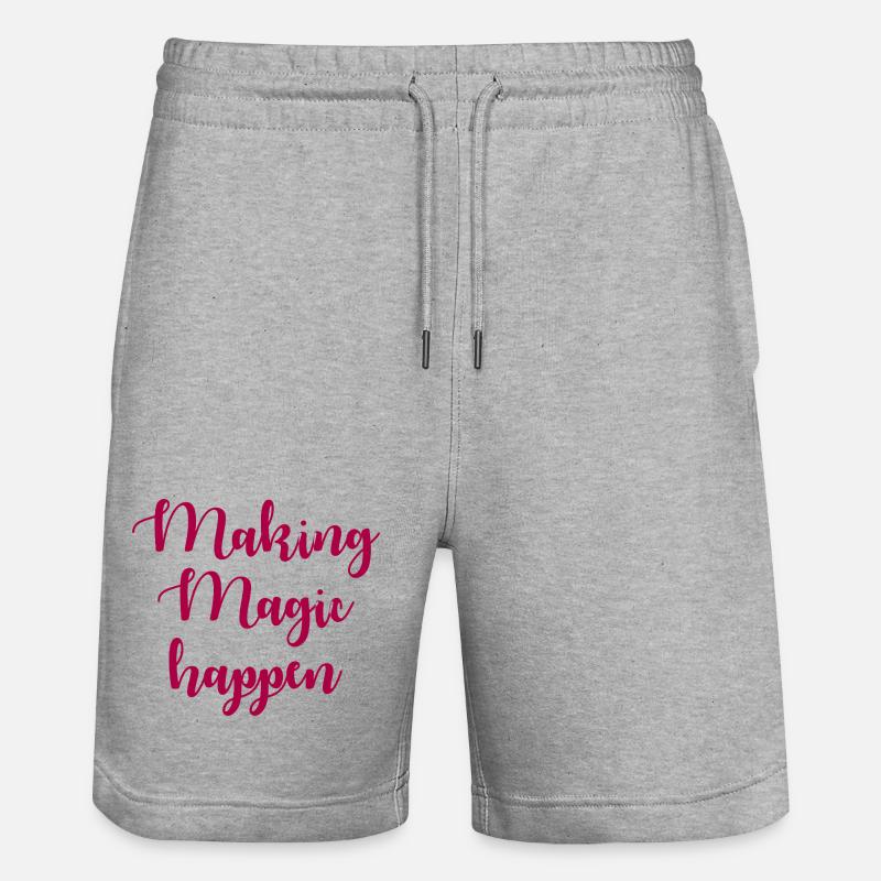 Making Magic Happen Inspiration - Stanley/Stella Unisex Bio Joggingshorts Trainer  - Grau meliert