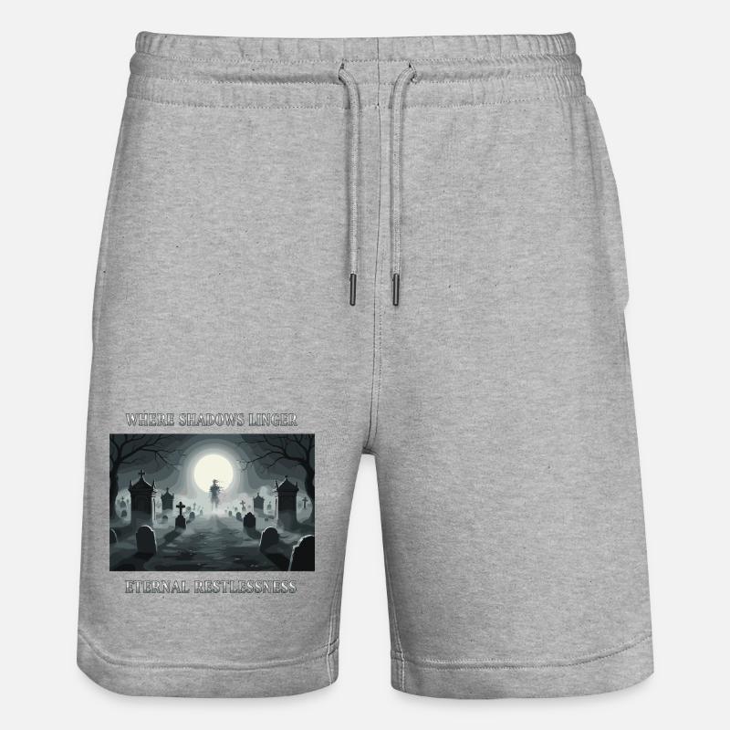Ombres éternelles dans le cimetière - Short de jogging bio TRAINER Stanley/Stella unisexe - gris chiné
