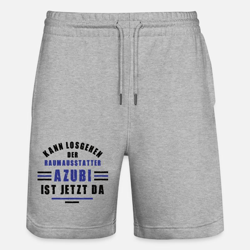 Apprentice Interior Decorator Apprenticeship Training Decoration - Stanley/Stella Trainer Unisex Organic Jogging Shorts - heather grey