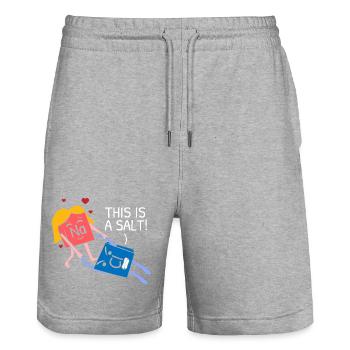 Chemistry Chemist Chemistry Teacher Saying Science - Stanley/Stella Trainer Unisex Organic Jogging Shorts - heather grey - Front - Nik (191cm) & Marisol (170cm)