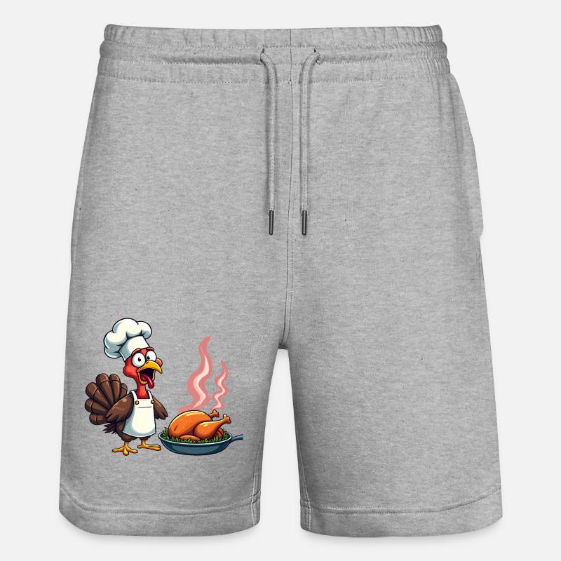 Cuisinier de dinde de Thanksgiving - Short de jogging bio TRAINER Stanley/Stella unisexe - gris chiné