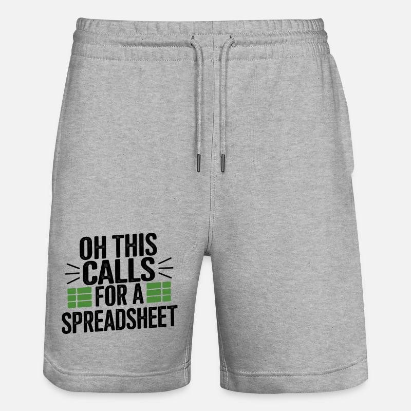 Oh that needs a table - Stanley/Stella Trainer Unisex Organic Jogging Shorts - heather grey