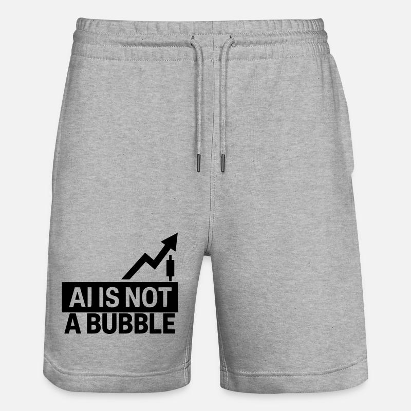 L’IA n’est pas une bulle - Short de jogging bio TRAINER Stanley/Stella unisexe - gris chiné