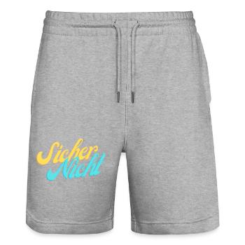 Certainement pas. - Short de jogging bio TRAINER Stanley/Stella unisexe - gris chiné - Devant - Nik (191cm) & Marisol (170cm)