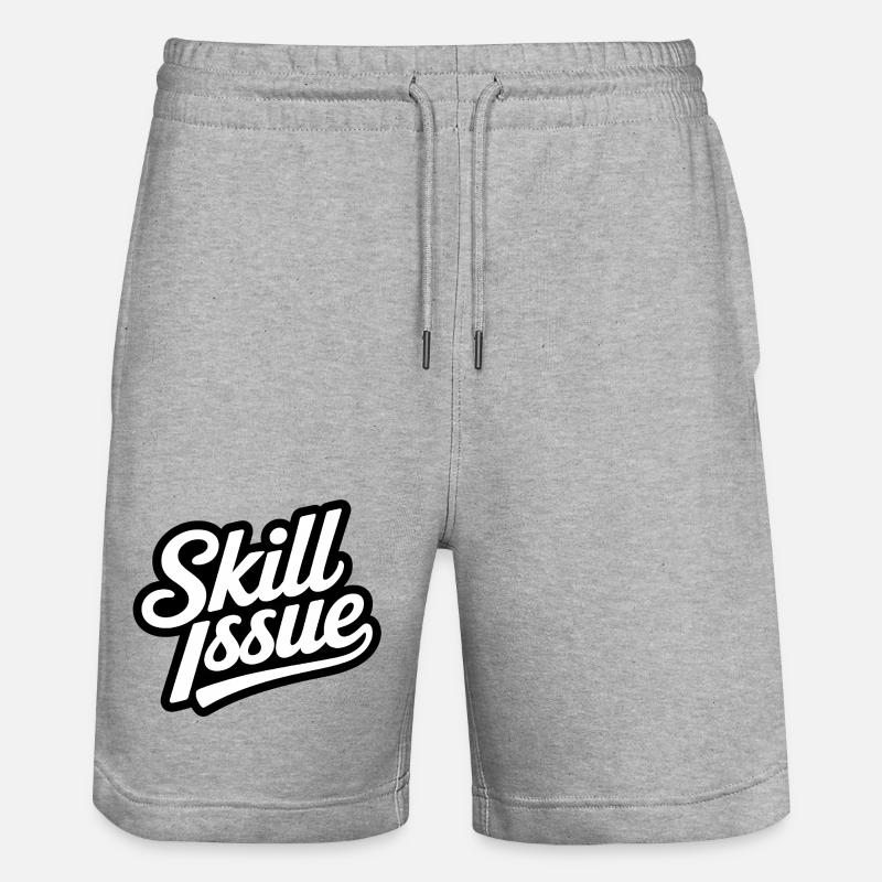 Skill-Problem - Lustige Gen Alpha Memes - Stanley/Stella Unisex Bio Joggingshorts Trainer  - Grau meliert