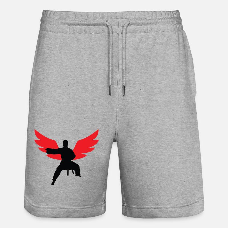 Aïkido - Art Martial - Aïkidoka - Short de jogging bio TRAINER Stanley/Stella unisexe - gris chiné