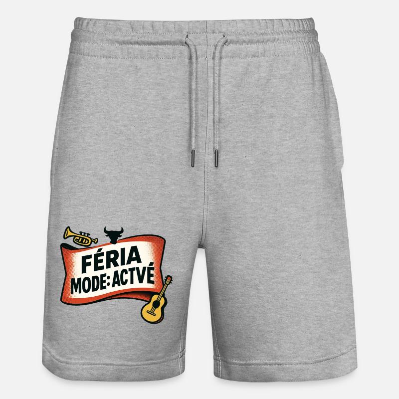 Féria mode : activé - Short de jogging bio TRAINER Stanley/Stella unisexe - gris chiné