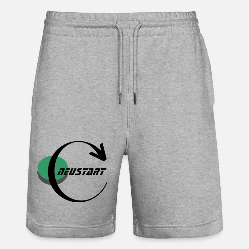 Cercle vert avec ruban noir - Short de jogging bio TRAINER Stanley/Stella unisexe - gris chiné