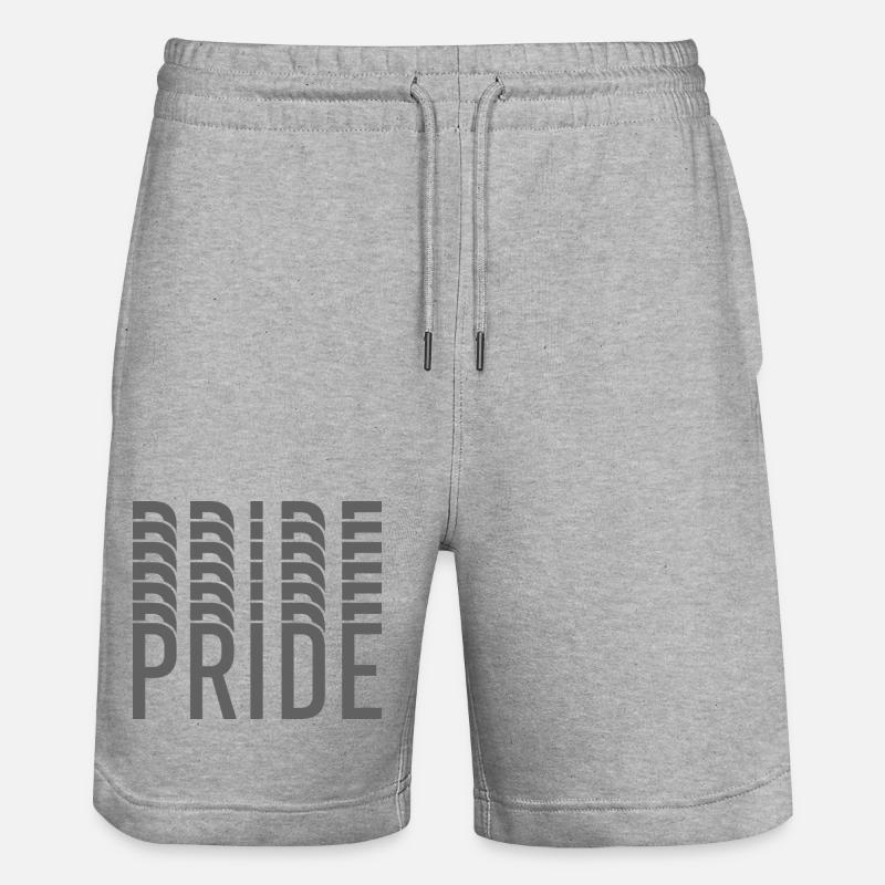 Pride-Monogramm in Grautönen - Stanley/Stella Unisex Bio Joggingshorts Trainer  - Grau meliert