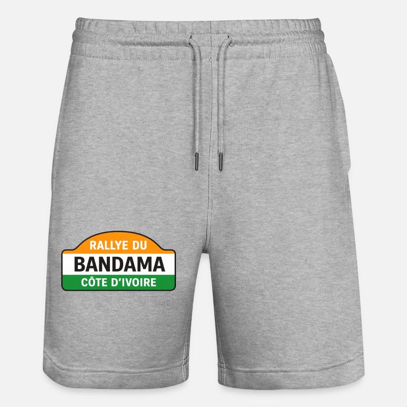BANDAMA - Short de jogging bio TRAINER Stanley/Stella unisexe - gris chiné