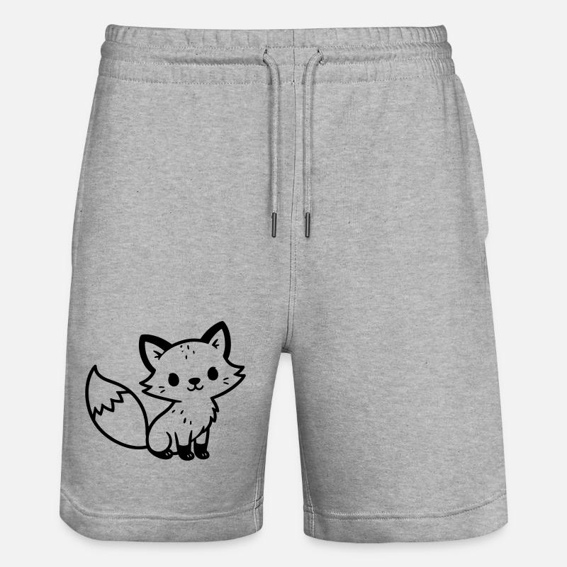 renard mignon - Short de jogging bio TRAINER Stanley/Stella unisexe - gris chiné