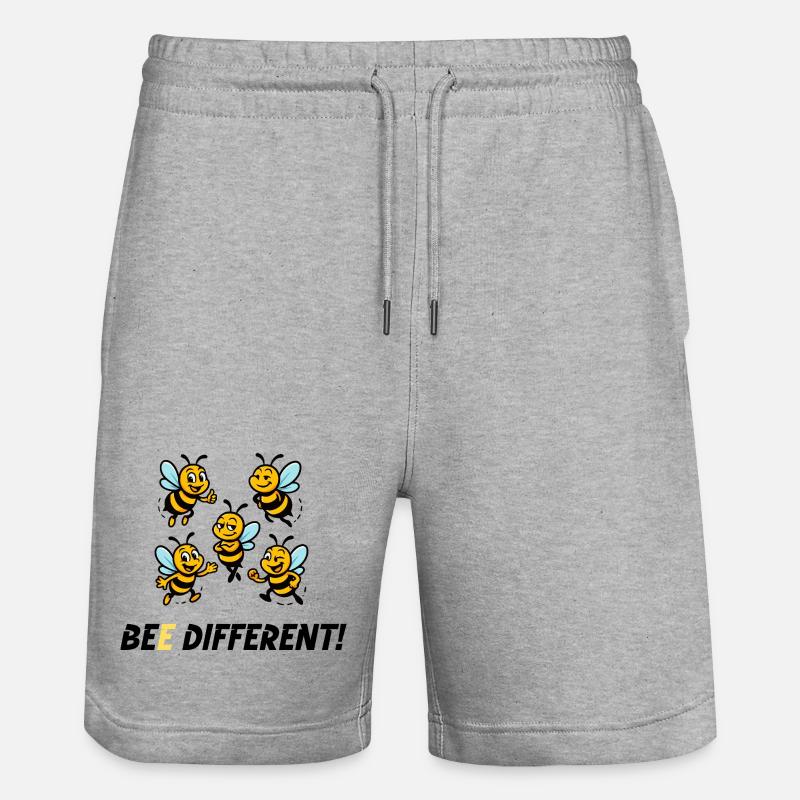 BEE DIFFERENT! - Stanley/Stella Unisex Bio Joggingshorts Trainer  - Grau meliert