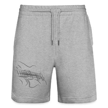 Festival de guitare rock et guitare - Short de jogging bio TRAINER Stanley/Stella unisexe - gris chiné - Devant - Nik (191cm) & Marisol (170cm)