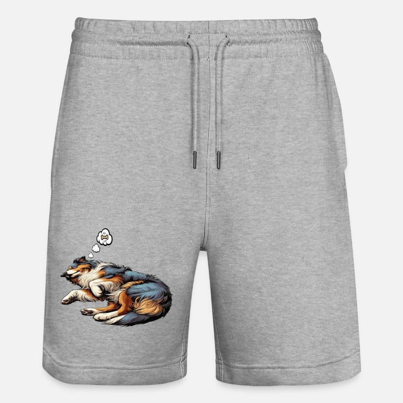 Australian Shepherd Aussie Aussiebesitzer Aussies - Stanley/Stella Unisex Bio Joggingshorts Trainer  - Grau meliert