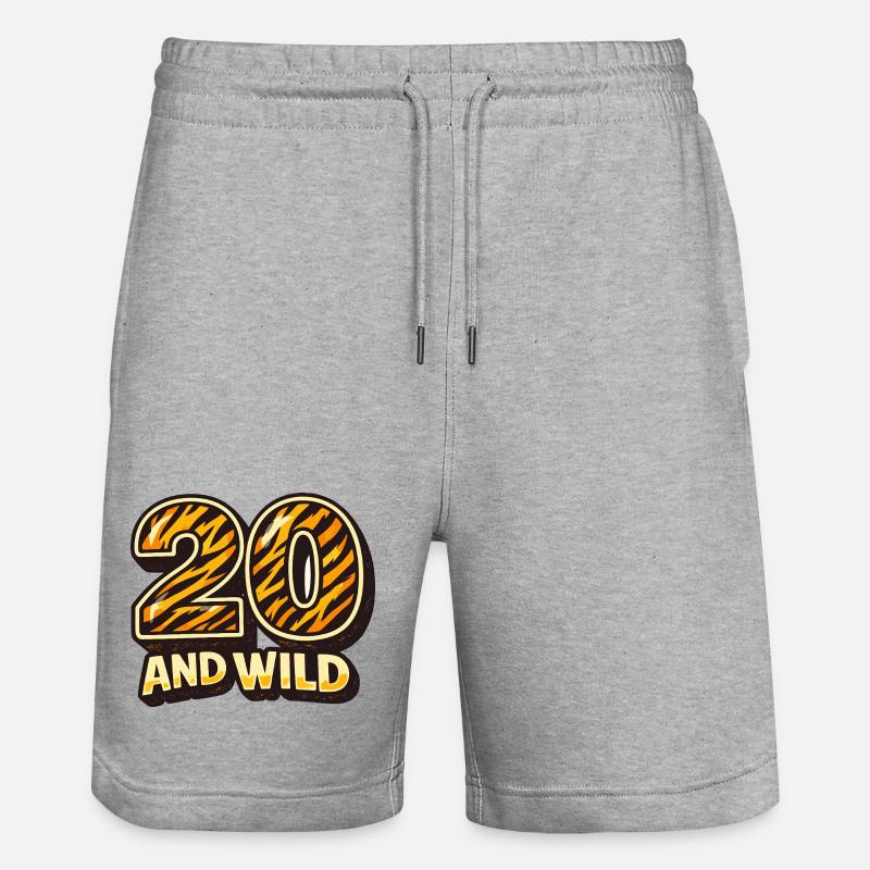 20e anniversaire - Short de jogging bio TRAINER Stanley/Stella unisexe - gris chiné