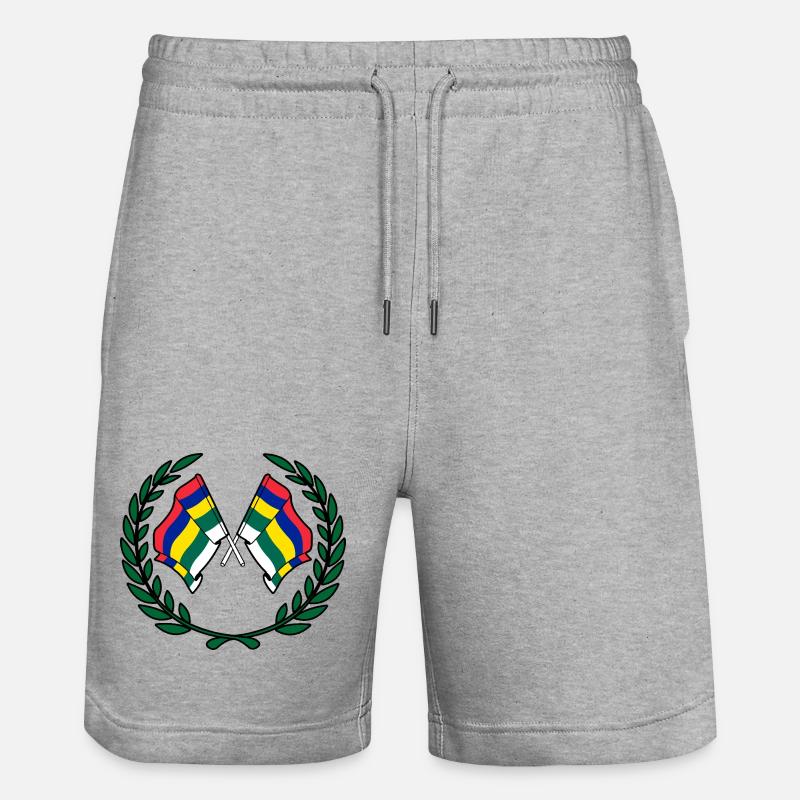 Terschelling Laurel Custom – Island Edition - Stanley/Stella Trainer Unisex Organic Jogging Shorts - heather grey