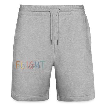 Cadeau pour l’hôtesse de l’air - Cadeau pour l’hôtesse de l’air - Short de jogging bio TRAINER Stanley/Stella unisexe - gris chiné - Devant - Nik (191cm) & Marisol (170cm)