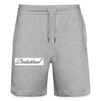 Deutschland - Stanley/Stella Unisex Bio Joggingshorts Trainer  - Grau meliert - Vorne - Nik (191cm) & Marisol (170cm)