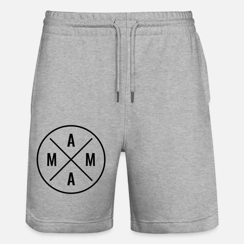 MAMA Mutter Muttertag Weihnachten Geburtstag Mama - Stanley/Stella Unisex Bio Joggingshorts Trainer  - Grau meliert