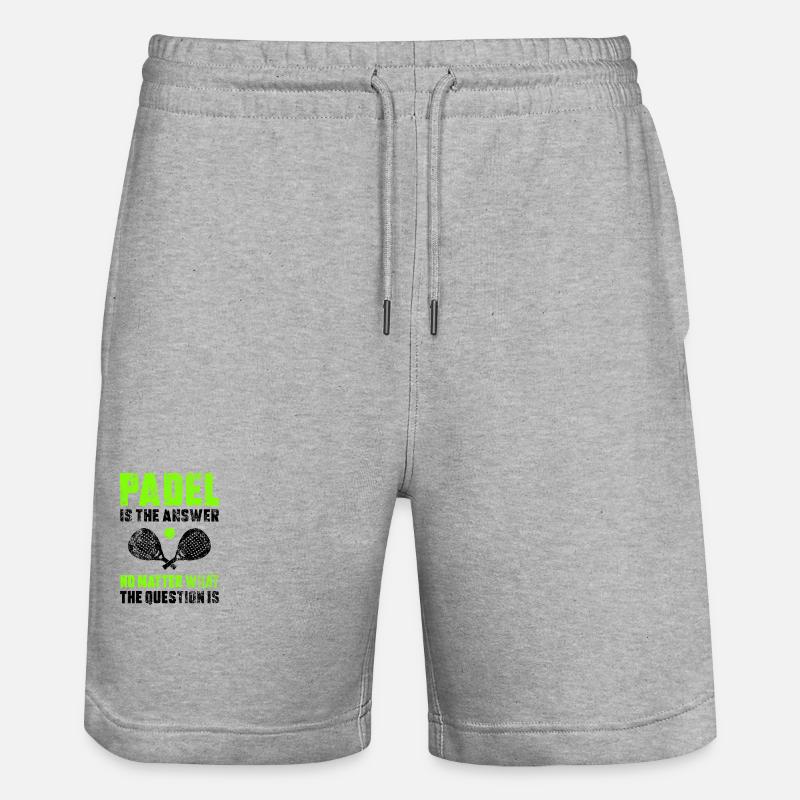 Padel No Matter What - Short de jogging bio TRAINER Stanley/Stella unisexe - gris chiné