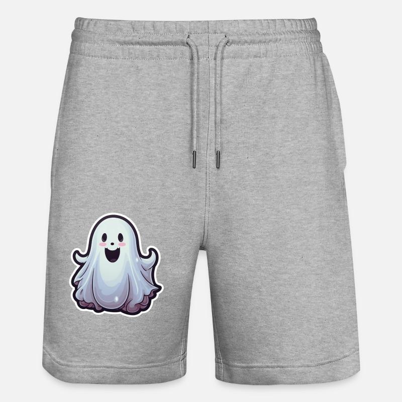 Gespenst - Stanley/Stella Unisex Bio Joggingshorts Trainer  - Grau meliert