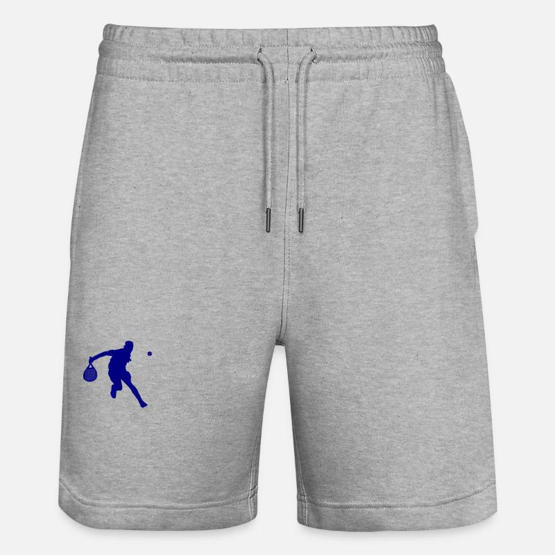 Padel Player Silouhette - Short de jogging bio TRAINER Stanley/Stella unisexe - gris chiné