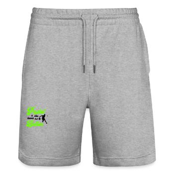 Padel besser - Stanley/Stella Unisex Bio Joggingshorts Trainer  - Grau meliert - Vorne - Nik (191cm) & Marisol (170cm)