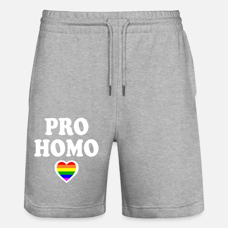 Pro homo - Short de jogging bio TRAINER Stanley/Stella unisexe - gris chiné