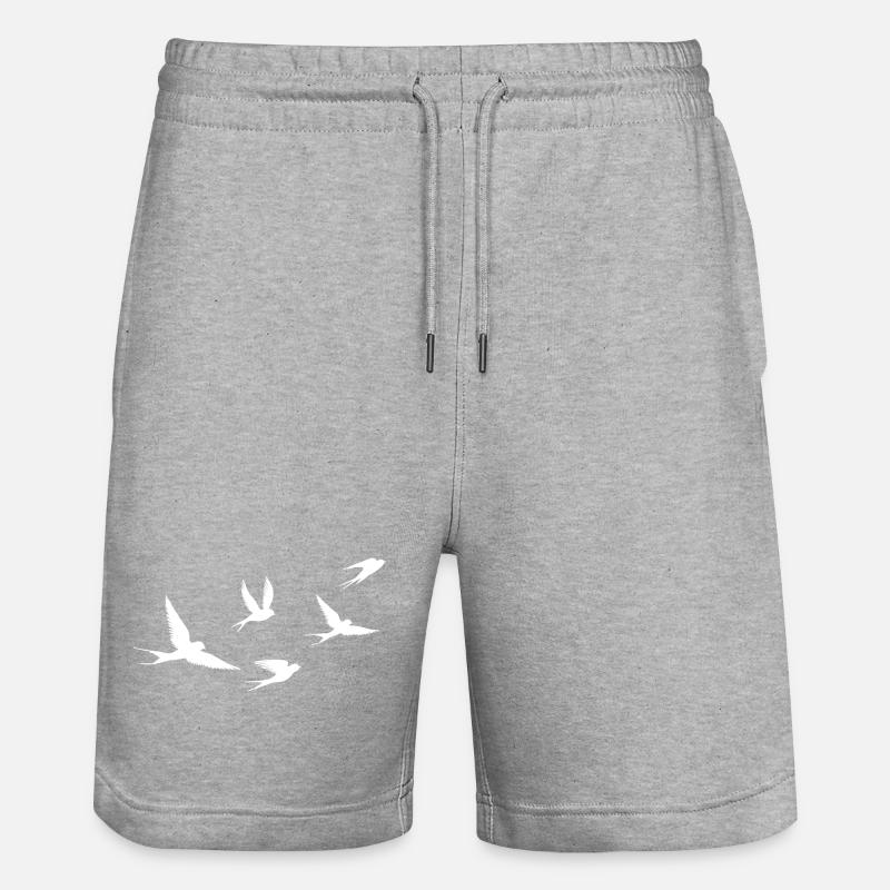 Birds | Oiseau - Short de jogging bio TRAINER Stanley/Stella unisexe - gris chiné