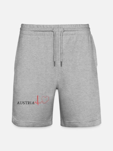 AUSTRIA - Stanley/Stella Trainer Unisex Organic Jogging Shorts - heather grey