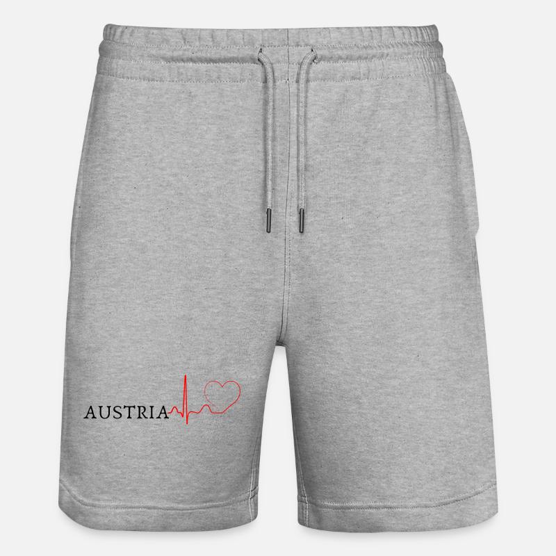 AUSTRIA - Stanley/Stella Unisex Bio Joggingshorts Trainer  - Grau meliert