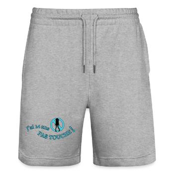 I'm 14 years old, don't touch it! - Stanley/Stella Trainer Unisex Organic Jogging Shorts - heather grey - Front - Nik (191cm) & Marisol (170cm)