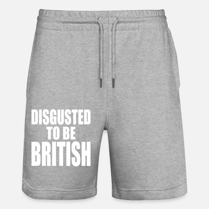 disgusted to be british - Stanley/Stella Unisex Bio Joggingshorts Trainer - Grau meliert